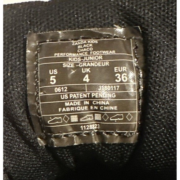 Chaco Zanda Performance Youth Size 6 Outdoor Hiking Athletic Shoe Boot Black - Picture 10 of 10